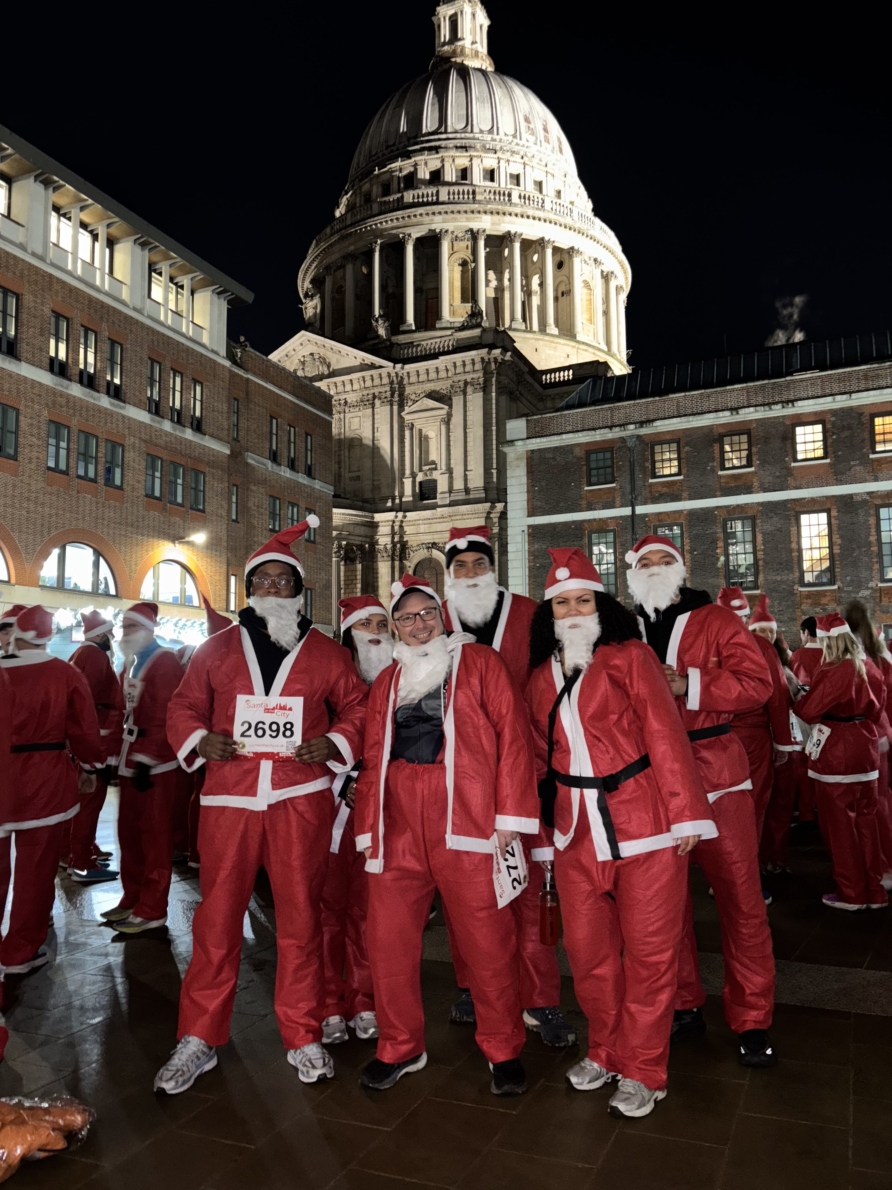 Santas on the Move: Team Spark2Life Runs to Raise Hope This Christmas